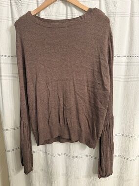 Leith Soft Knit Crewneck Sweater in Taupe
